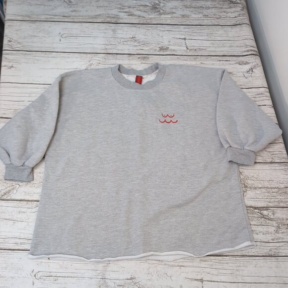Left On Friday Gray Crewneck Sweatshirt Soft Fleece Minimalist Logo – Women’s X3 - Picture 1 of 7